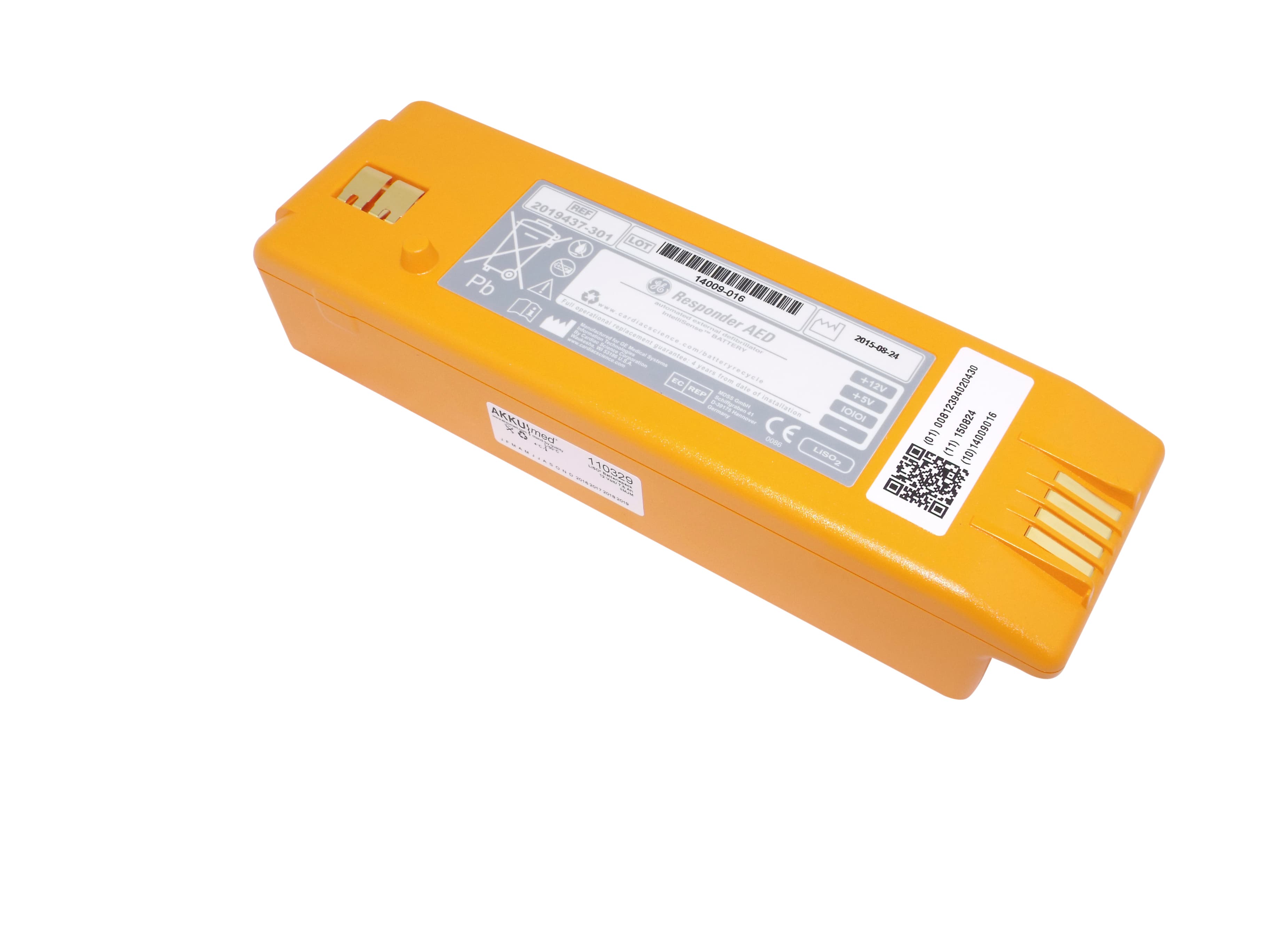 Défibrillateur AED pour répondeur GE avec pile au lithium d'origine - 2019437-001