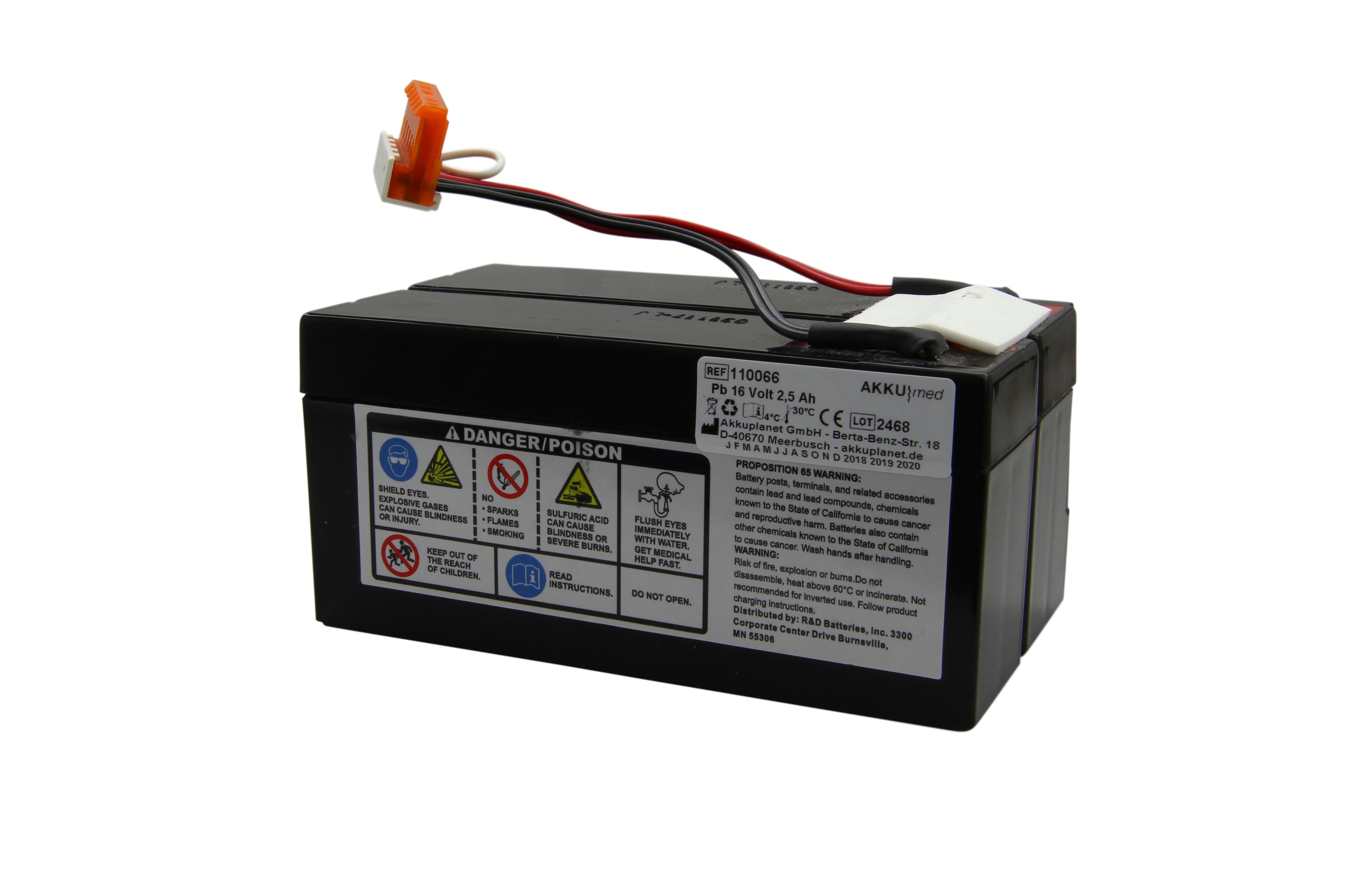 Batterie en plomb compatible avec le défibrillateur Physio Control Lifepak 9