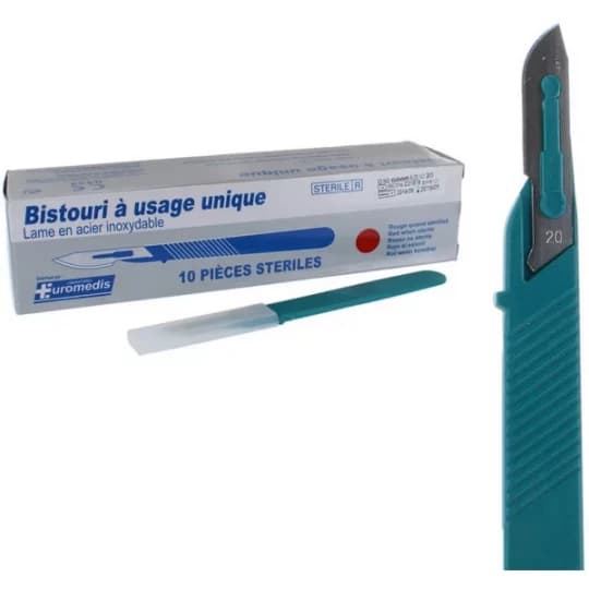 Euromedis Bistouris stériles à usage unique n°20 x 10