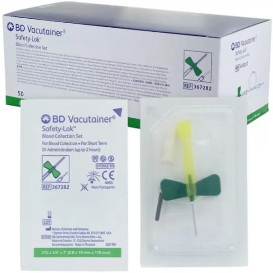 BD Unité de prélèvement Vacutainer Safety Lok Tubulure 18 cm x 50