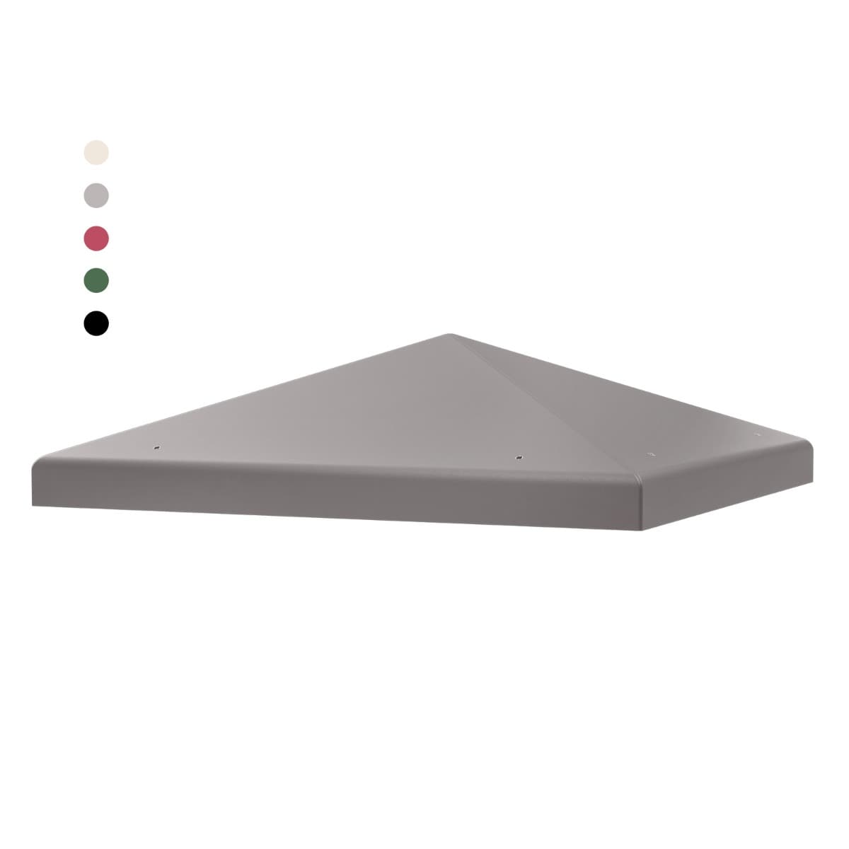 CostwayToile de Toit de Rechange en Polyester pour Pavillon Tonnelle Tente 300 x 300 cm Gris