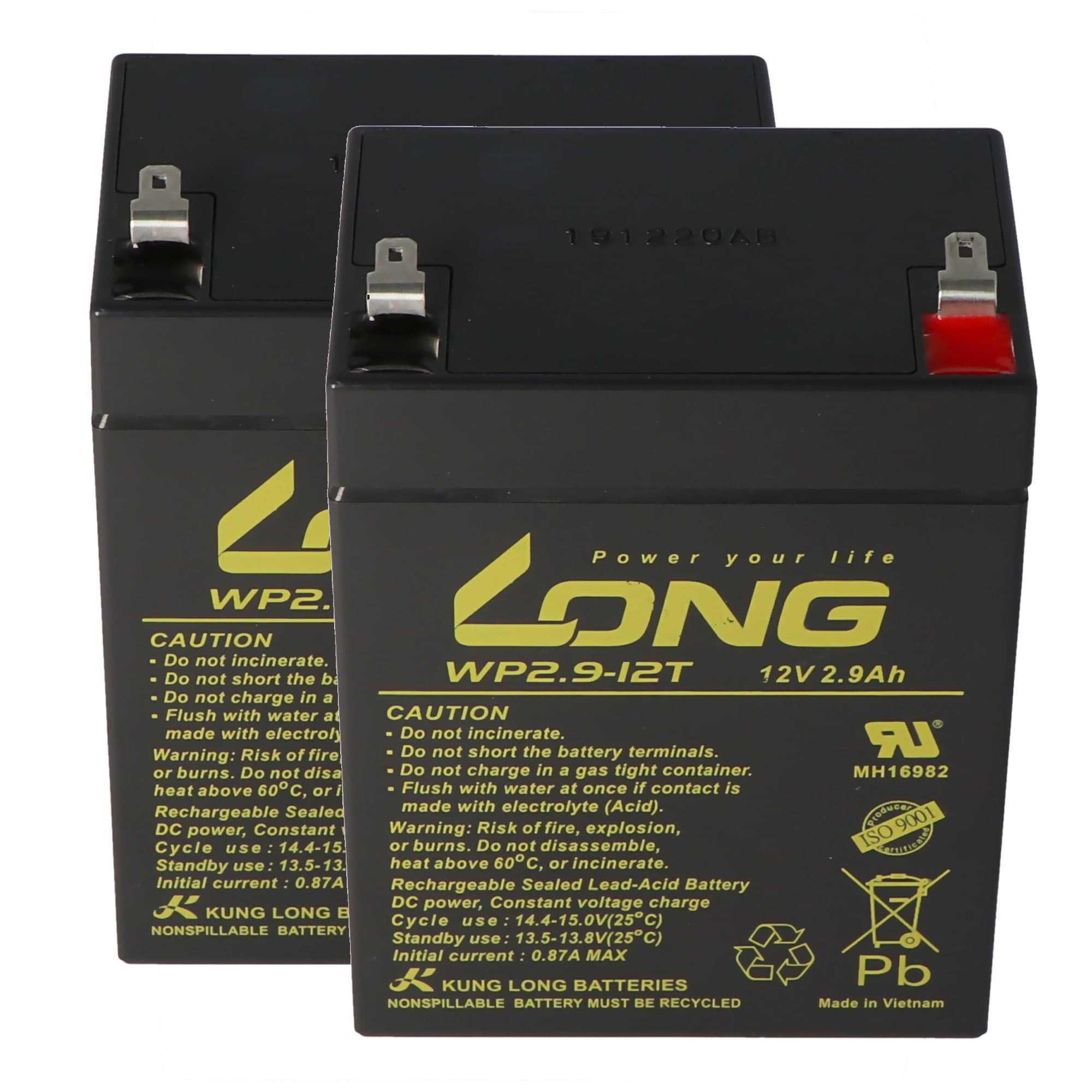 Batterie adaptée au lifter Sabina 2, Sabina Lifter II, batterie pour aide au patient, 2 pièces