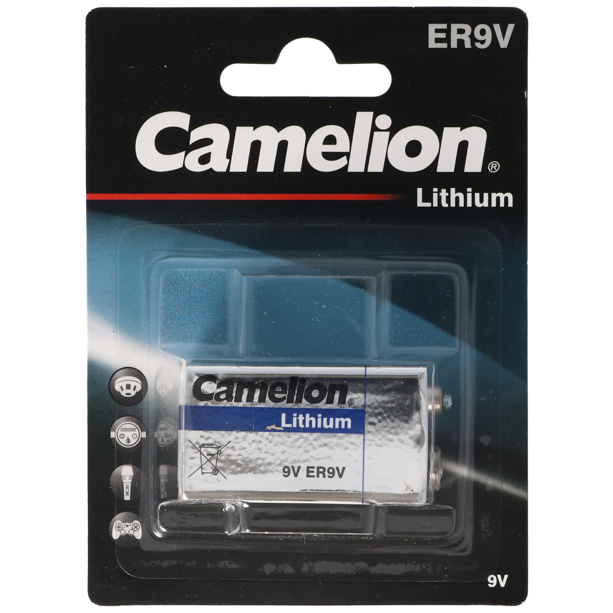 Batterie au lithium de marque 9 volts, bloc E, ER9V, U9VL, U9VL-J
