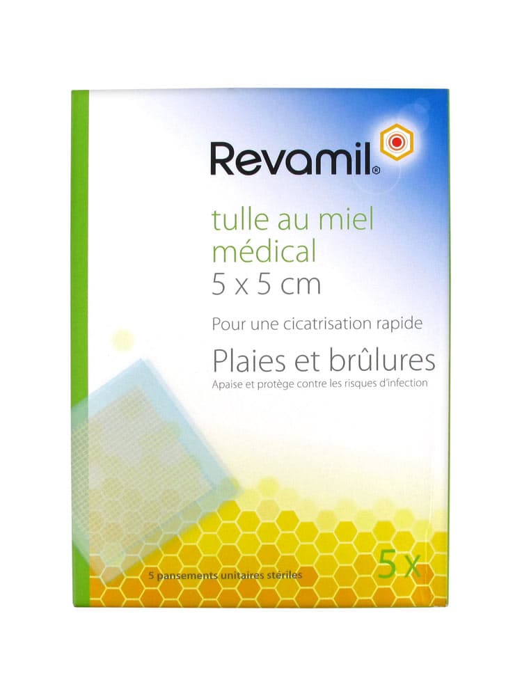 Pansements au Miel Médical Stériles 5x5 cm