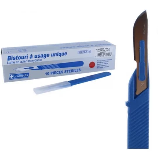 Euromedis Bistouris stériles à usage unique n°21 x 10