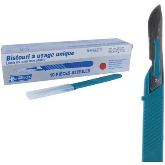 Euromedis Bistouris stériles à usage unique n°22 x 10