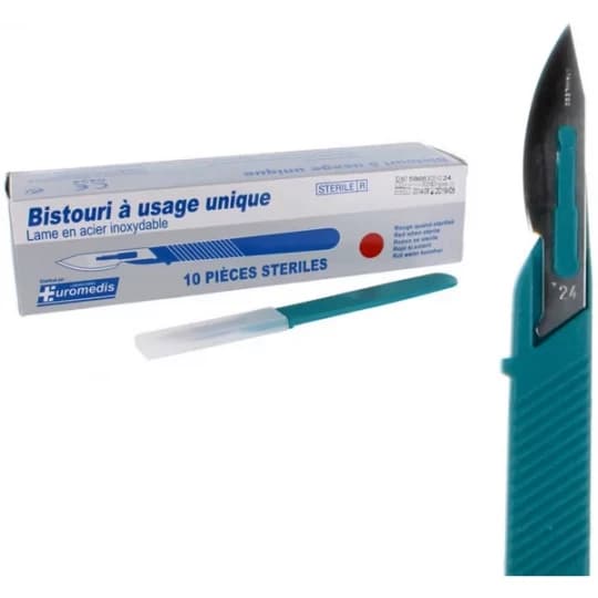 Euromedis Bistouris stériles à usage unique n°24 x 10