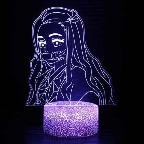 Lampe 3D Tactile Veilleuses Enfant MY1958 Demon Slayer Nezuko 16 Couleurs avec Telecommande